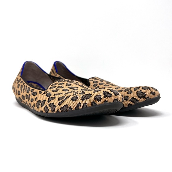 Rothy’s “The Loafer” Leopard Animal Print Slip On Flat Loafers Size 9 - Picture 1 of 9
